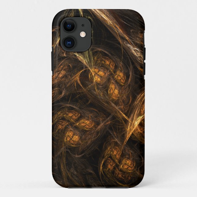 Capa Para iPhone 11 Mãe Terra Abstrato de Arte (Verso)