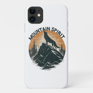 Capa Para iPhone 11 Maestade Montanhosa Lobo Uivando no Pico