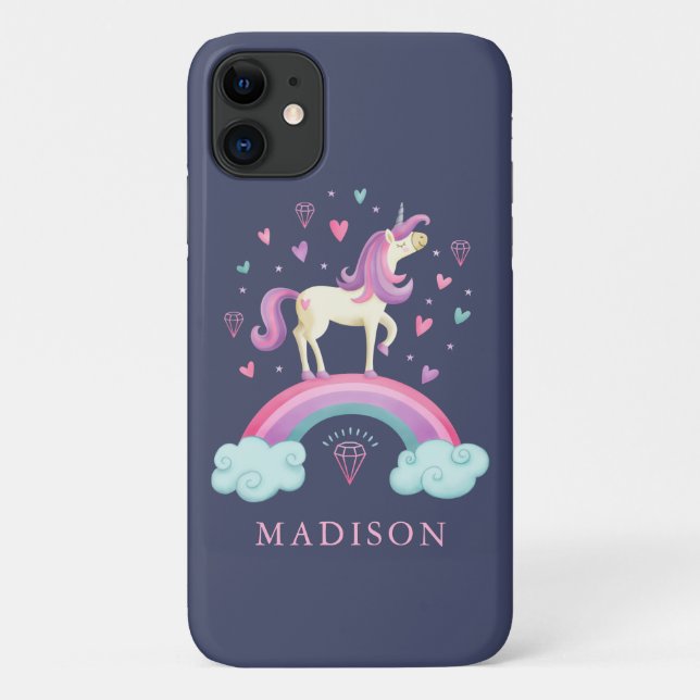 Capa Para iPhone 11 Magical Rainbow Unicorn (Verso)