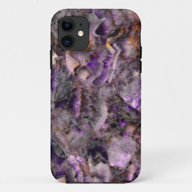 Capa Para iPhone 11 Magito de quartzo, ametista roxo e elegante (Verso)