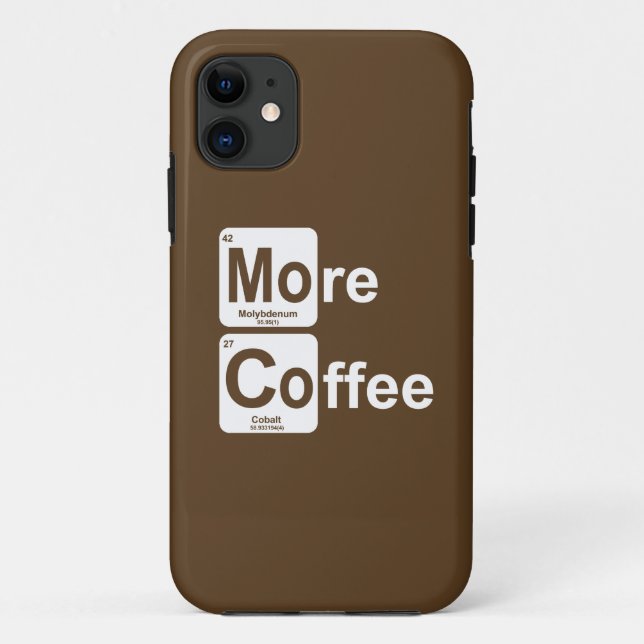 Capa Para iPhone 11 Mais Mesa Periódica do Café (Verso)