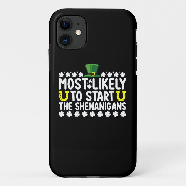 Capa Para iPhone 11 Mais Propenso a Começar as Travessuras St Patricks (Verso)