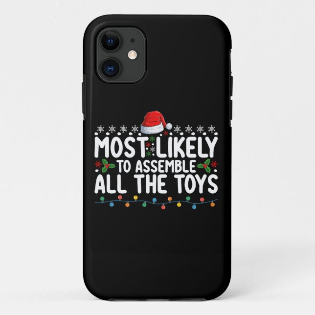 Capa Para iPhone 11 Mais Propenso a Montar Todos os Presentes de Natal (Verso)