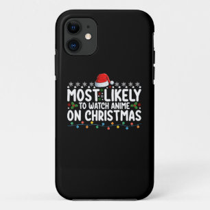 Capa Para iPhone 11 Mais Propenso a Ver Anime na Família de Natal