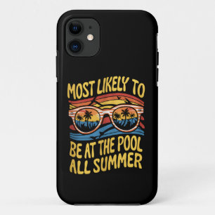 Capa Para iPhone 11 Mais Provável De Estar Na Piscina Todo O Verão