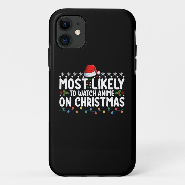Capa Para iPhone 11 Mais Provável Para Ver Animes Na Família De Natal (Verso)