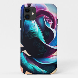 Capa Para iPhone 11 Majestade da Meia-Noite: A Beleza Escura dos Rosas