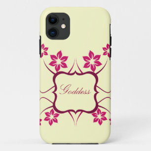 Capa Para iPhone 11 Mala de identificação da Goddess Floral CM iPhone 
