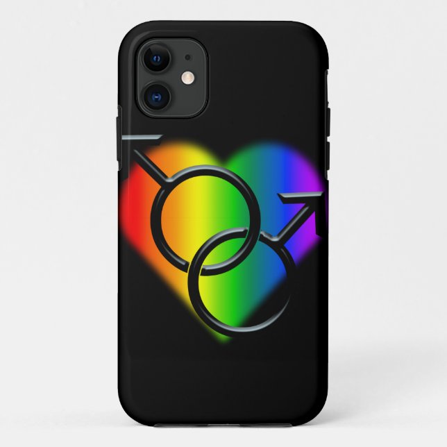 Capa Para iPhone 11 Mala de orgulho gay Smartphone com mesmo sexo masc (Verso)