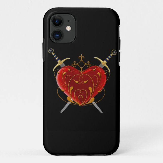 Capa Para iPhone 11 Mala Heart & Daggers iPhone 5G (Verso)