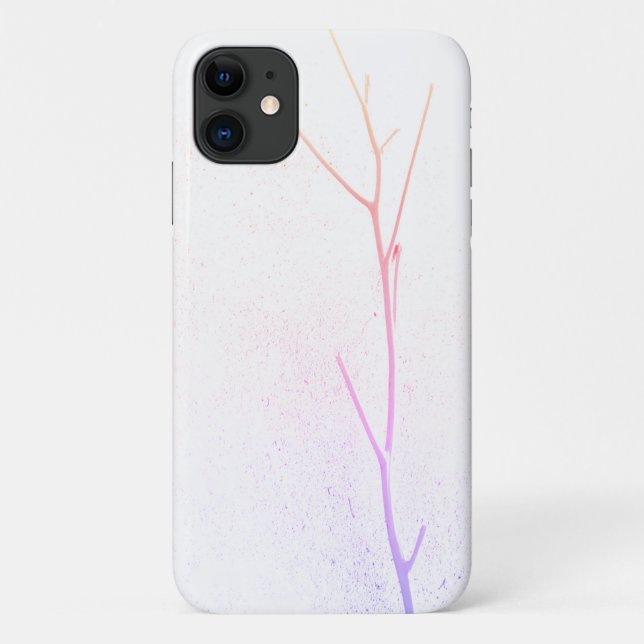 Capa Para iPhone 11 Mala iPhone 11 de Textura de Concreto Branco de Pe (Verso)