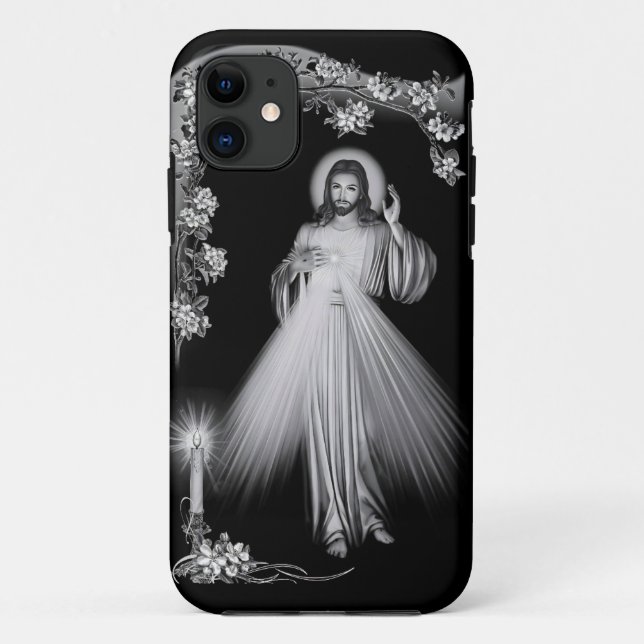 Capa Para iPhone 11 Mala iPhone / iPad de Jesus Bênçãos (Verso)