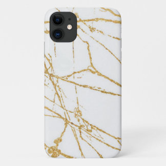 Capa Para iPhone 11 Maleta branca de ouro moderna mal lá