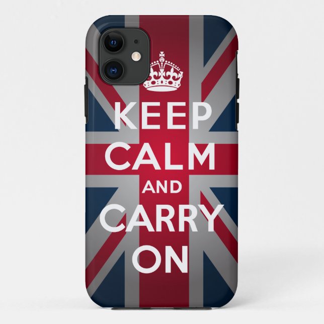 Capa Para iPhone 11 Maleta Britânica Keep Calm Carregar iPhone 5 Mate  (Verso)