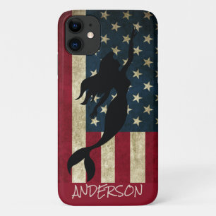 Capa Para iPhone 11 Maleta de natação personalizada americana de serei