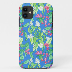 Capa Para iPhone 11 Maleta iPhone 5 do Flor de Primavera branco e rosa