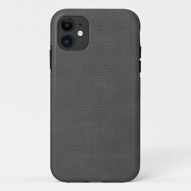 Capa Para iPhone 11 Maleta-Mate iPhone C de Micro Padrão de Metal Escu (Verso)