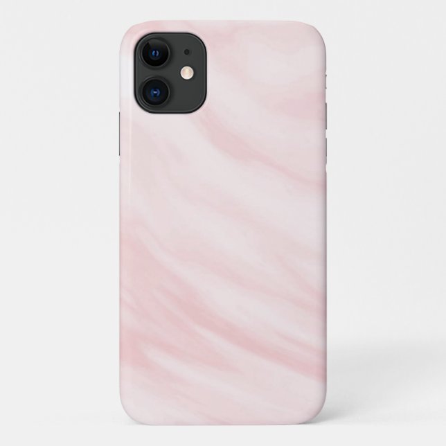 Capa Para iPhone 11 Maleta-Mate-Mate-Mato-de-mármore-rosa moderno mal  (Verso)