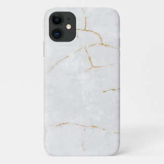 Capa Para iPhone 11 Maleta-Mate-Mato-Mármore-branco-dourado mal lá