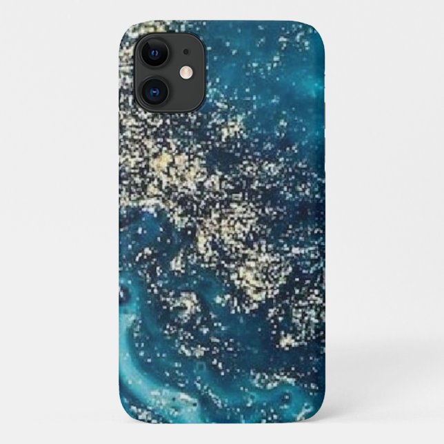 Capa Para iPhone 11 Maleta-Mato-de-ouro-azul mal existe (Verso)