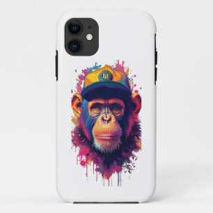 Capa Para iPhone 11 Maleta Móvel legal do Macaco