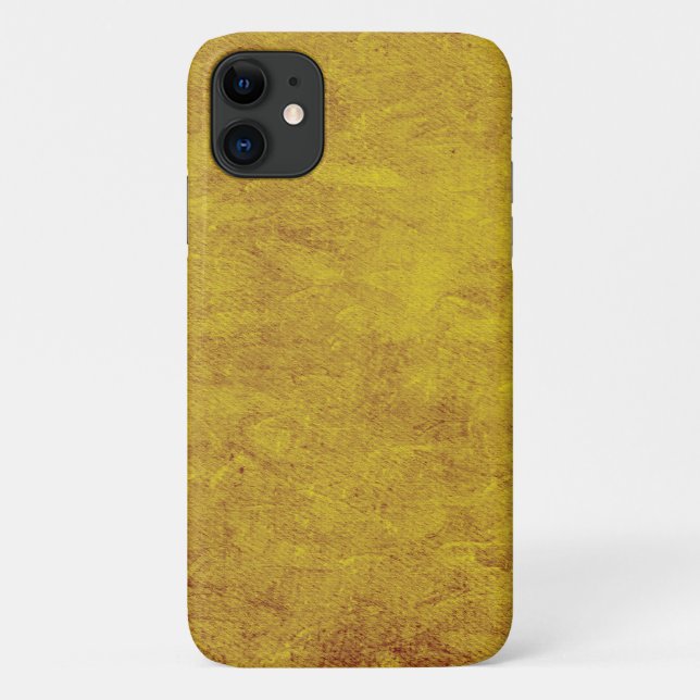 Capa Para iPhone 11 Malha de textura amarela do grunge Mate mal lá (Verso)