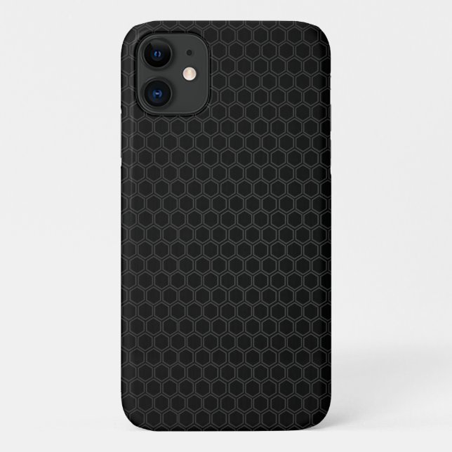 Capa Para iPhone 11 Malha preta Malha de malho (Verso)
