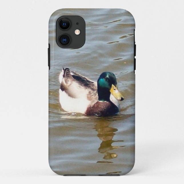 Capa Para iPhone 11 Mallard Duck Mal Ali, Caso do iPhone 5/5S (Verso)