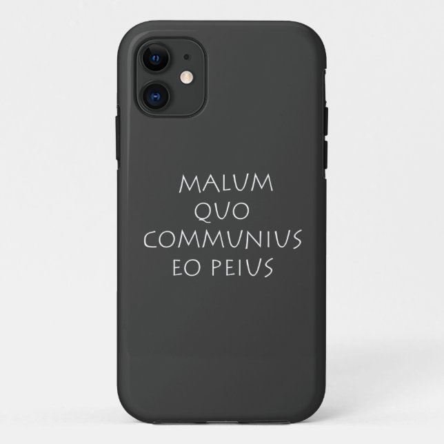Capa Para iPhone 11 Malum quo comunus eo peius (Verso)