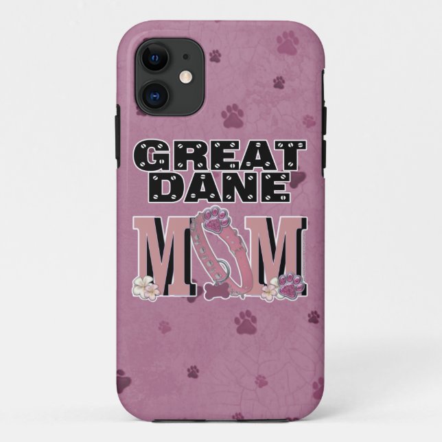 Capa Para iPhone 11 MAMÃ de great dane (Verso)