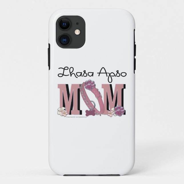 Capa Para iPhone 11 MAMÃ de Lhasa Apso (Verso)