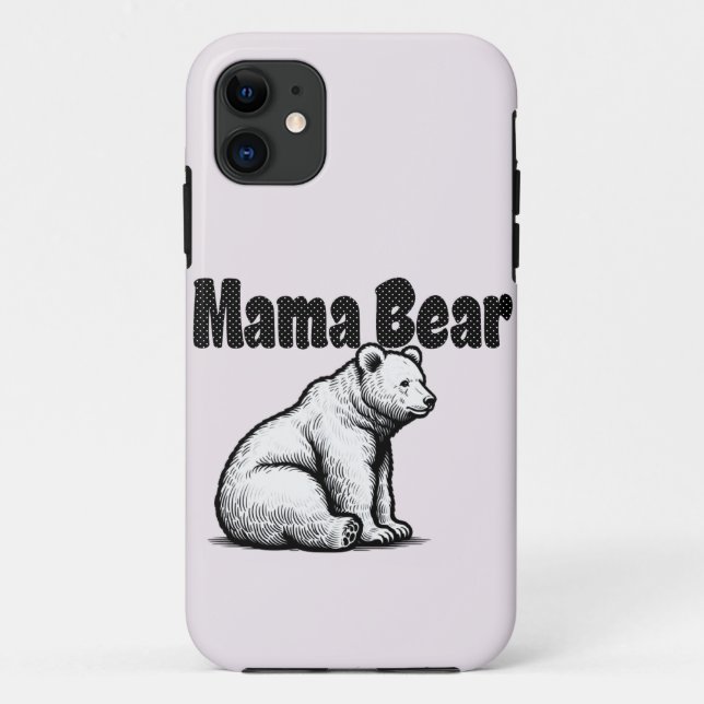 Capa Para iPhone 11 Mamãe Urso  (Verso)