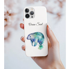 Capa Para iPhone 11 Manatim Sussurro Oceânico, personalizado