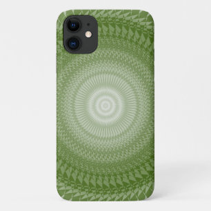 Capa Para iPhone 11 Mandala de serras verdes em tribais