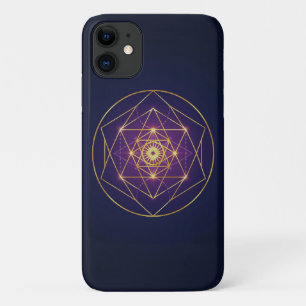 Capa Para iPhone 11 Mandala Dourado Celestial — Equilíbrio no Infinito