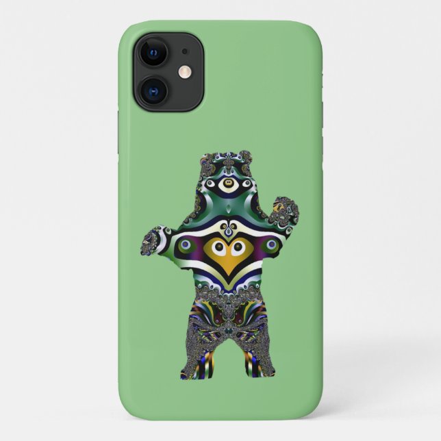 Capa Para iPhone 11 Mandala Polar Bear (Verso)