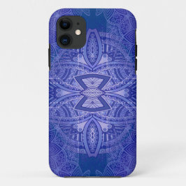 Capa Para iPhone 11 Mandalas no Classic Blue Repetir design