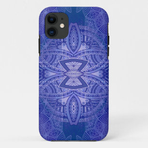 Capa Para iPhone 11 Mandalas no Classic Blue Repetir design