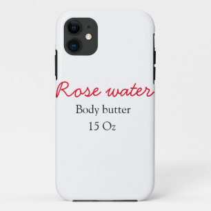 Capa Para iPhone 11 Manteiga corporal de rosa adicione o nome do seu t