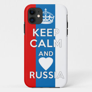Capa Para iPhone 11 Mantenha a calma & ame Rússia