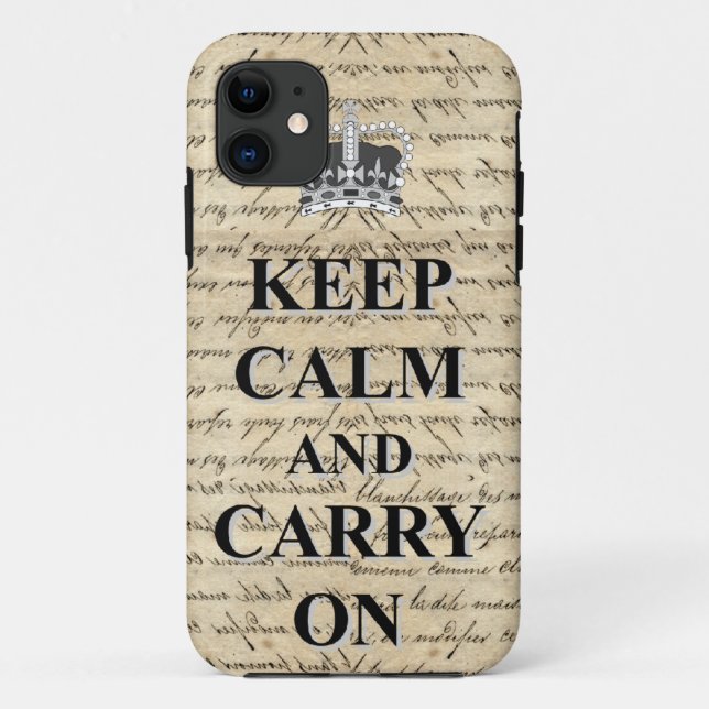 Capa Para iPhone 11 Mantenha a calma & continue (Verso)