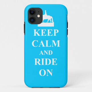 Capa Para iPhone 11 Mantenha a calma e acenda (azul claro)
