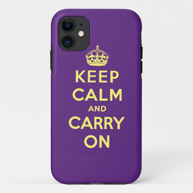Capa Para iPhone 11 Mantenha a calma e continue (Verso)