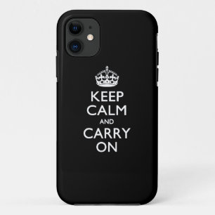 Capa Para iPhone 11 MANTENHA A CALMA E CONTINUE A PRENDER-SE A preto s