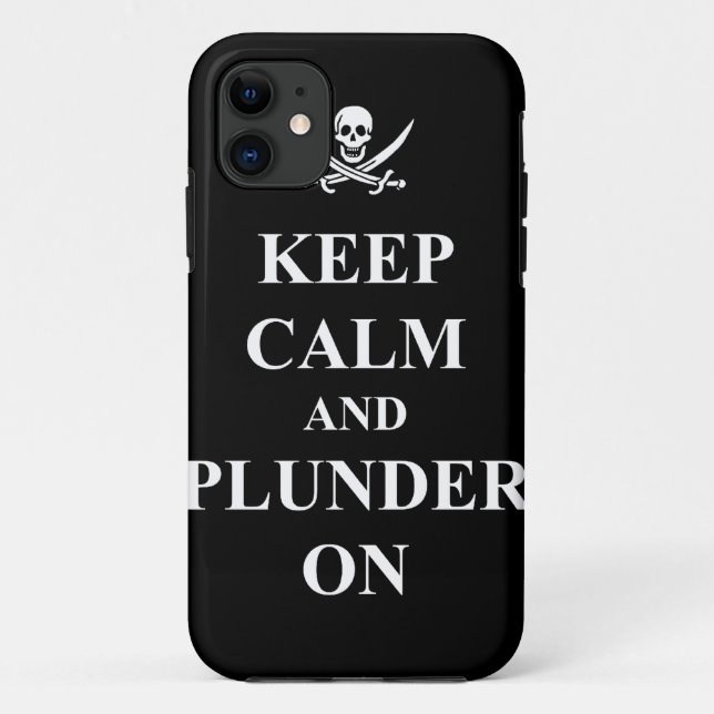 Capa Para iPhone 11 Mantenha a calma e mergulhe (Verso)