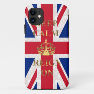 Capa Para iPhone 11 Mantenha a calma e o reino sobre