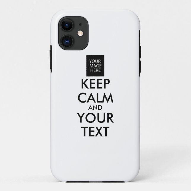 Capa Para iPhone 11 MANTENHA A CALMA E O TEXTO COMPLETAMENTE Personali (Verso)