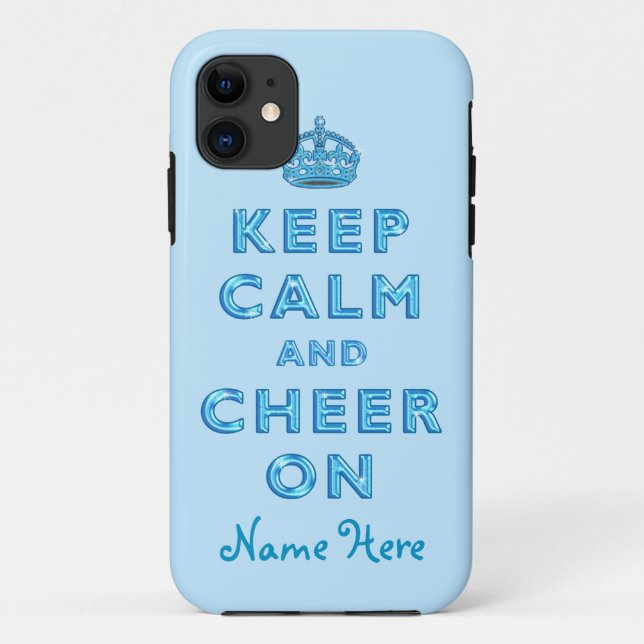 Capa Para iPhone 11 MANTENHA CALM E CHEER ON iPhone para Cheerleaderes (Verso)
