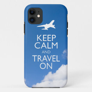 CAPA PARA iPhone 11 MANTENHA CALMA E VIAGEM
