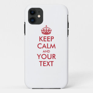 Capa Para iPhone 11 MANTENHA CALMA Personalizada e SEU TEXTO - palavra